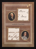 George Washington / Benjamin Franklin 2025 Pieces of the Past Dual Relic #183 at PristineAuction.com