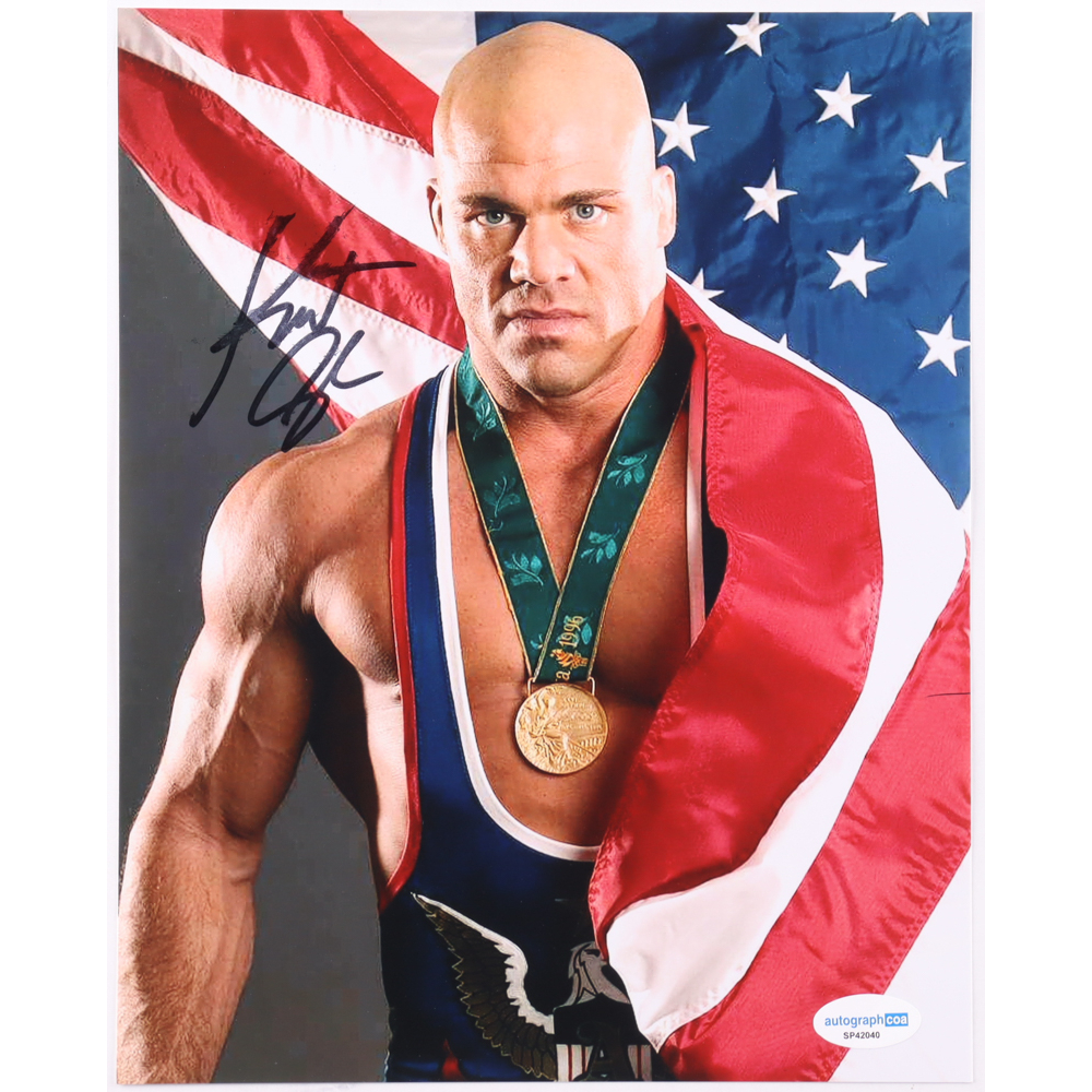 Kurt Angle Signed WWE 8x10 Photo (ACOA) at PristineAuction.com
