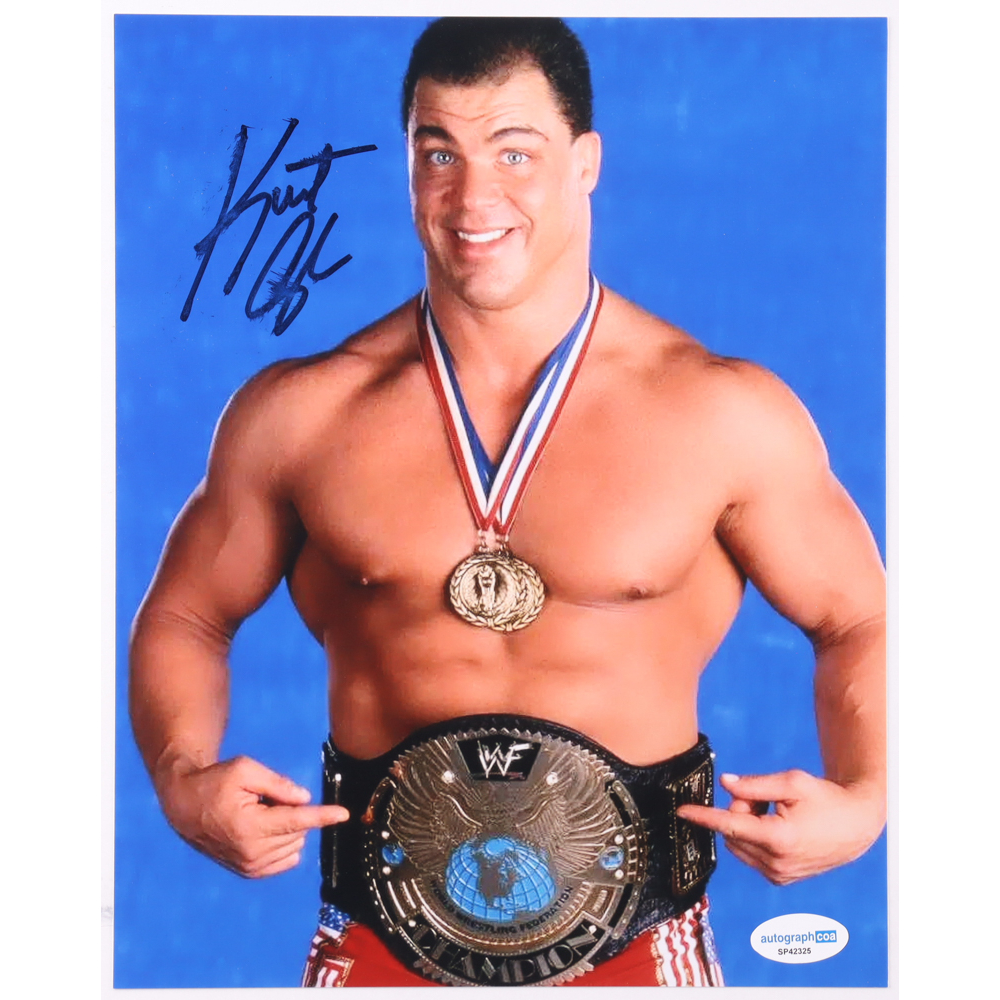 Kurt Angle Signed WWE 8x10 Photo (ACOA) at PristineAuction.com