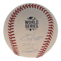 Chris Martin Signed 2021 World Series Baseball Inscribed "2021 WS Champs" (JSA) at PristineAuction.com
