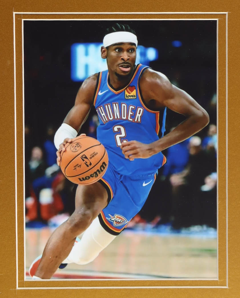 Shai Gilgeous-Alexander Signed Custom Framed Jersey Display with Stat Plaque & 2025 NBA Finals Pin (JSA) at PristineAuction.com Shai Gilgeous-Alexander Signed Custom Framed Jersey Display with Stat Plaque & 2025 NBA Finals Pin (JSA) at PristineAuction.com