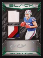 Dalton Kincaid 2023 Panini Black Rookie Signature Materials Emerald #21 #09/25 RC at PristineAuction.com