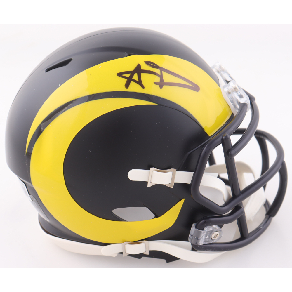 Aaron Donald Signed Rams Speed Mini Helmet (Beckett) at PristineAuction.com