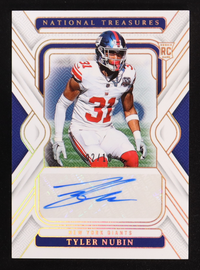 Tyler Nubin 2024 Panini National Treasures Autograph Holo Gold #101 #02/10 RC at PristineAuction.com Tyler Nubin 2024 Panini National Treasures Autograph Holo Gold #101 #02/10 RC at PristineAuction.com