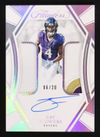 Zay Flowers 2024 Panini Flawless Dual Patch Autographs Silver #29 #06/20 at PristineAuction.com