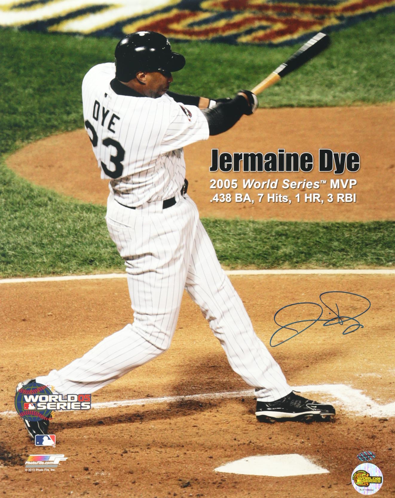 Jermaine Dye Signed White Sox 16x20 Photo (Leaf) at PristineAuction.com Jermaine Dye Signed White Sox 16x20 Photo (Leaf) at PristineAuction.com
