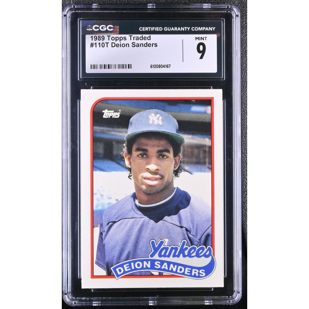 Deion Sanders 1989 Topps Traded #110T RC (CGC 9) at PristineAuction.com