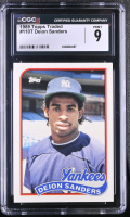 Deion Sanders 1989 Topps Traded #110T RC (CGC 9) at PristineAuction.com