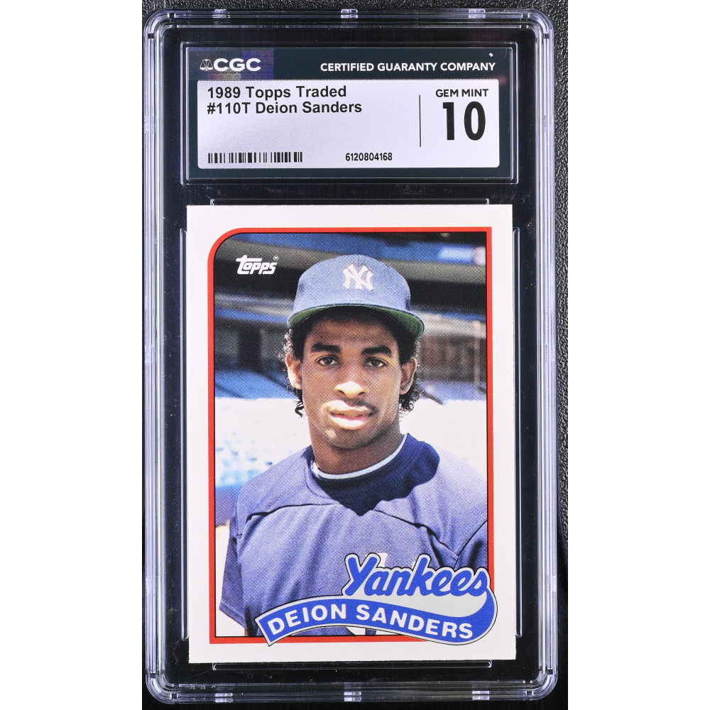 Deion Sanders 1989 Topps Traded #110T RC (CGC 10) at PristineAuction.com