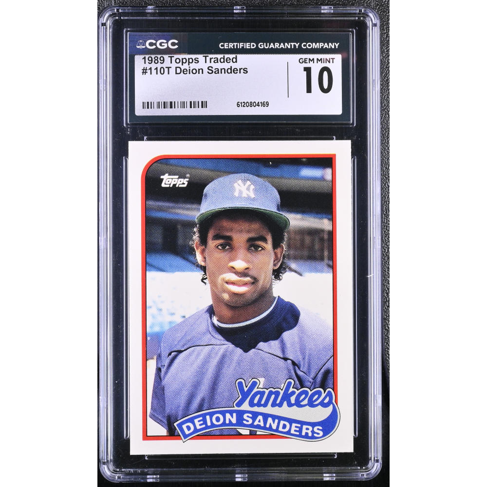 Deion Sanders 1989 Topps Traded #110T RC (CGC 10) at PristineAuction.com