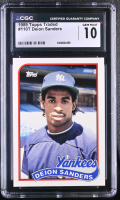 Deion Sanders 1989 Topps Traded #110T RC (CGC 10) at PristineAuction.com