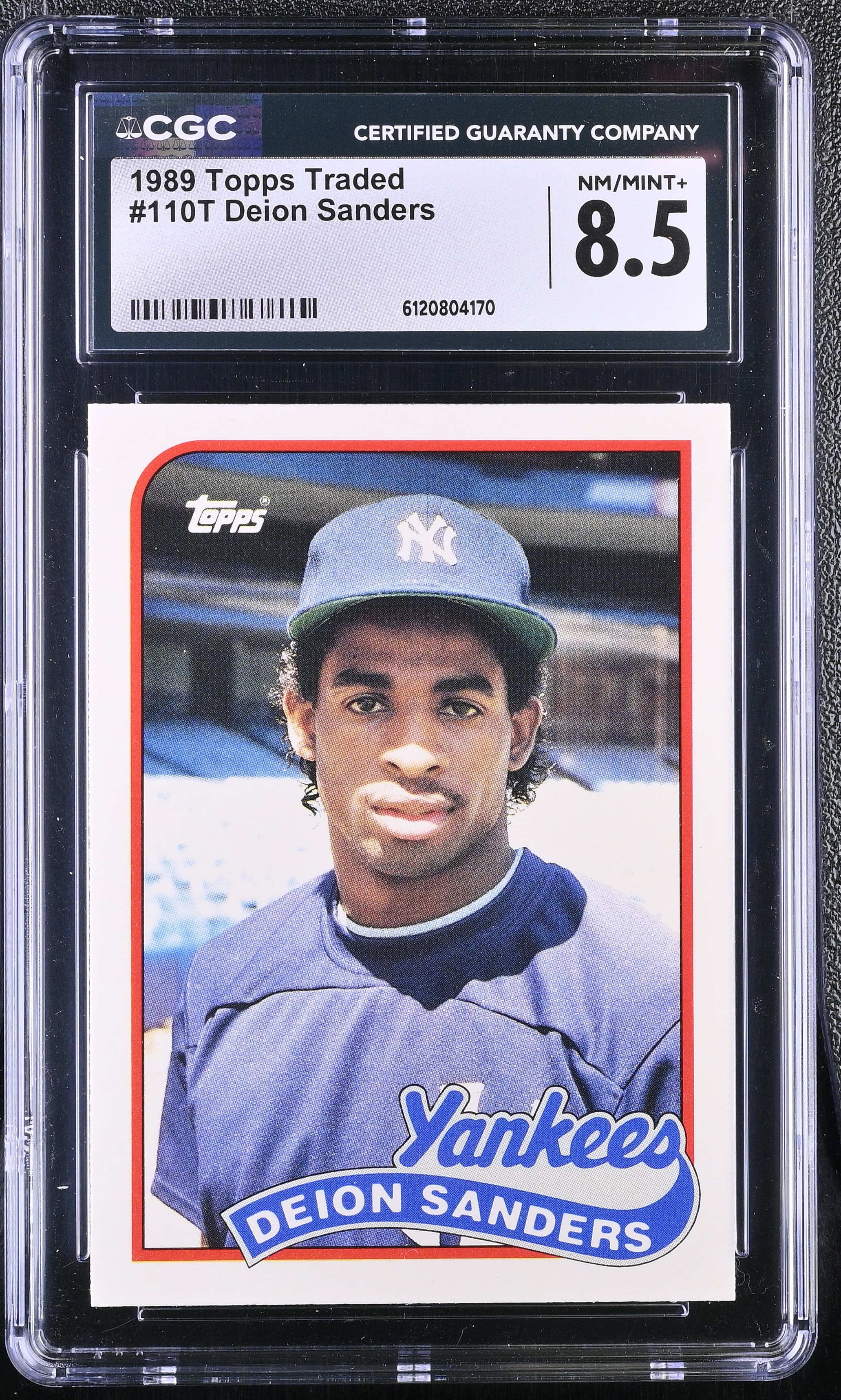 Deion Sanders 1989 Topps Traded #110T RC (CGC 8.5) at PristineAuction.com Deion Sanders 1989 Topps Traded #110T RC (CGC 8.5) at PristineAuction.com