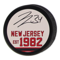 Jake Allen Signed Devils Logo Hockey Puck (JSA) at PristineAuction.com