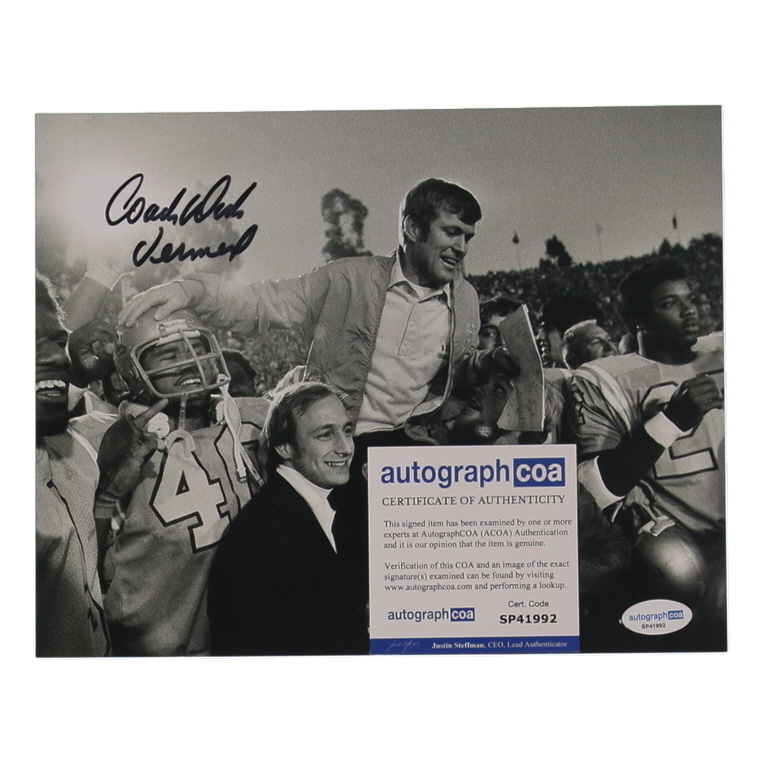 Dick Vermeil Signed UCLA Bruins 8x10 Photo Inscribed "Coach" (ACOA) at PristineAuction.com Dick Vermeil Signed UCLA Bruins 8x10 Photo Inscribed "Coach" (ACOA) at PristineAuction.com