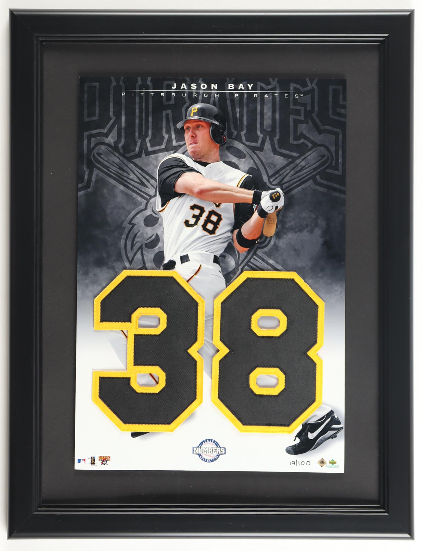 Jason Bay 2005 Upper Deck Jersey Numbers Collection Framed #NNO #19/100 at PristineAuction.com Jason Bay 2005 Upper Deck Jersey Numbers Collection Framed #NNO #19/100 at PristineAuction.com