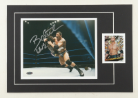 Dave Bautista Signed 12x17 Custom Matted Photo Display with Trading Card Inscribed "WWE" (Steiner) at PristineAuction.com