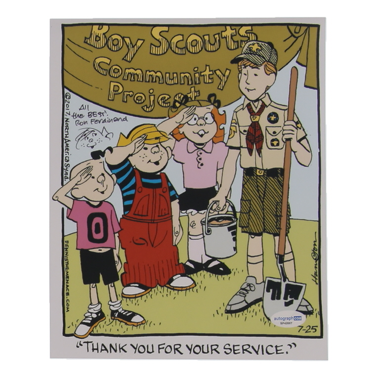 Ron Ferdinand Signed "Dennis the Menace" 8x10 Photo Inscribed "All the Best!" with Hand-Drawn Sketch (ACOA) at PristineAuction.com Ron Ferdinand Signed "Dennis the Menace" 8x10 Photo Inscribed "All the Best!" with Hand-Drawn Sketch (ACOA) at PristineAuction.com
