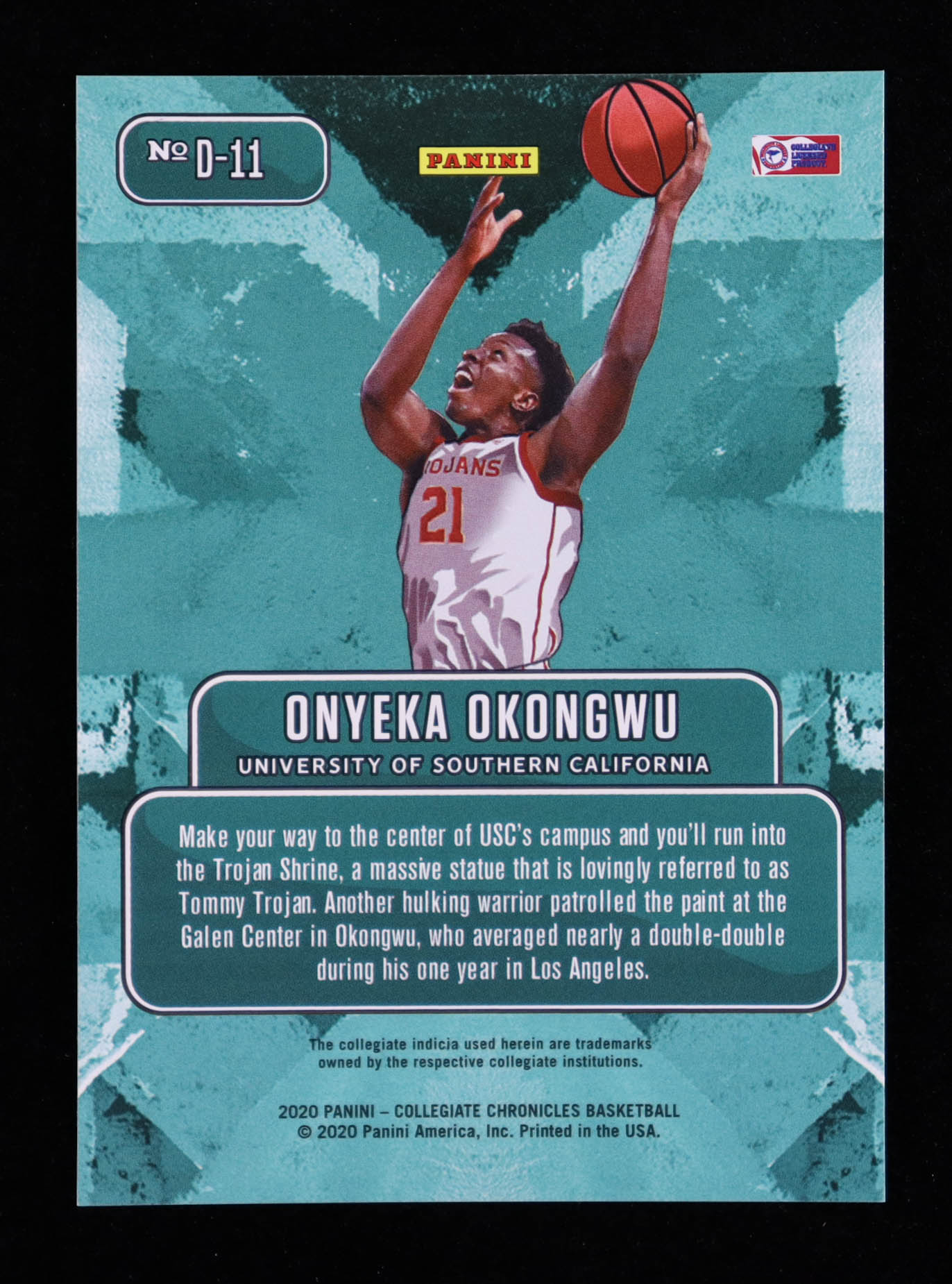 Onyeka Okongwu 2020-21 Panini Prizm Draft Picks Downtown #11 RC at PristineAuction.com Onyeka Okongwu 2020-21 Panini Prizm Draft Picks Downtown #11 RC at PristineAuction.com