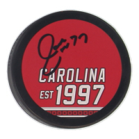 Joe Corvo Signed Hurricanes Logo Hockey Puck (JSA) at PristineAuction.com