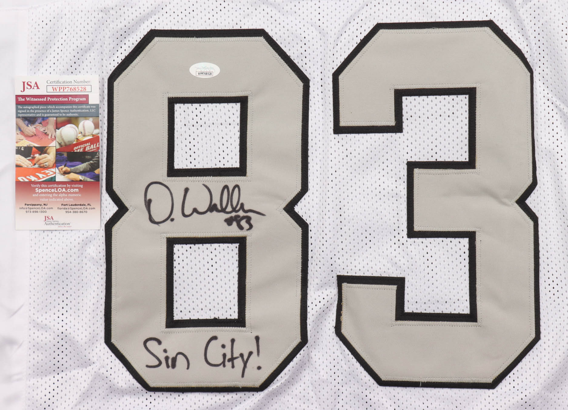 Darren Waller Signed Jersey Inscribed "Sin City!" (JSA) at PristineAuction.com Darren Waller Signed Jersey Inscribed "Sin City!" (JSA) at PristineAuction.com