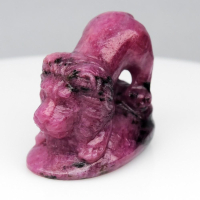 58.39 Carats Natural Ruby Carving of a Lion at PristineAuction.com