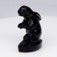 14.43 Carats Natural Green Tourmaline Carving of a Rabbit Figure at PristineAuction.com