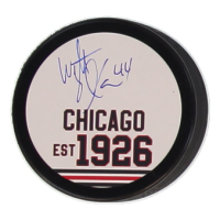Wyatt Kaiser Signed Blackhawks Logo Hockey Puck (JSA) at PristineAuction.com