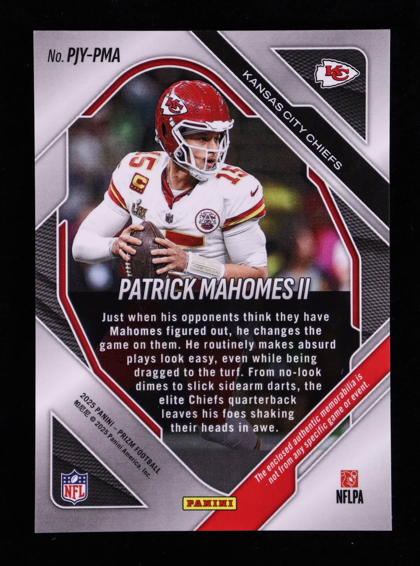 Patrick Mahomes II 2025 Panini Prizm Premier Jerseys #24 at PristineAuction.com Patrick Mahomes II 2025 Panini Prizm Premier Jerseys #24 at PristineAuction.com