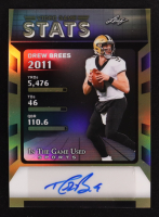 Drew Brees 2025 Leaf In The Game Used Video Game Stats Chrome Autographs #VGDB1 #25/30 at PristineAuction.com