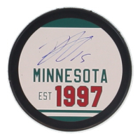Dany Heatley Signed Wild Logo Hockey Puck (JSA) at PristineAuction.com