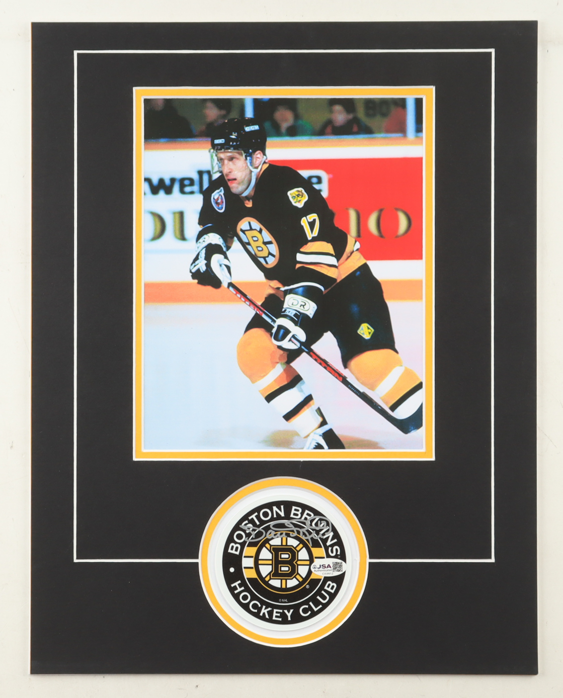 Dave Reid Signed 14x18 Custom Matted Coaster Display with Photo (JSA) at PristineAuction.com Dave Reid Signed 14x18 Custom Matted Coaster Display with Photo (JSA) at PristineAuction.com