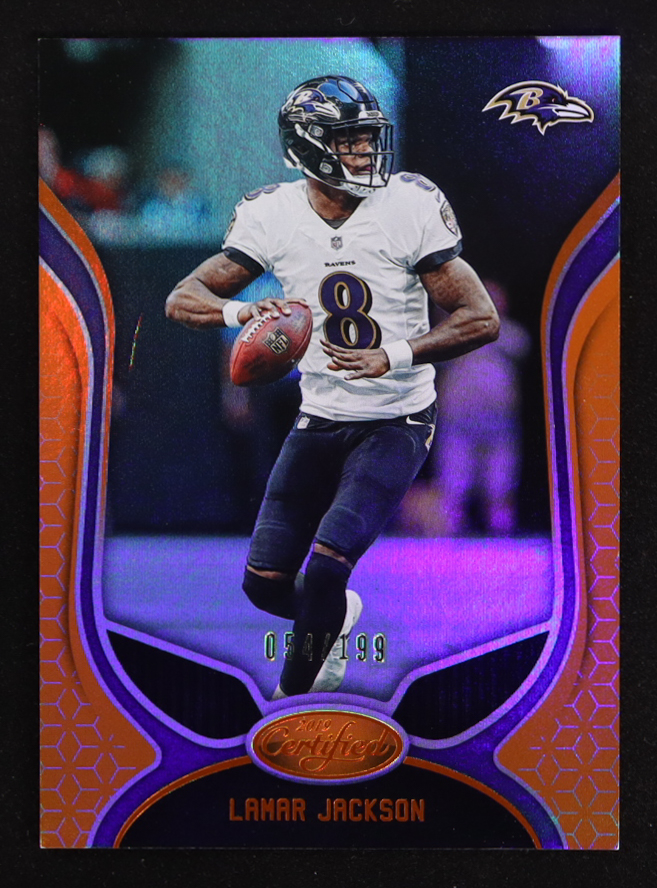 Lamar Jackson 2019 Certified Mirror Orange #11 #054/199 at PristineAuction.com Lamar Jackson 2019 Certified Mirror Orange #11 #054/199 at PristineAuction.com