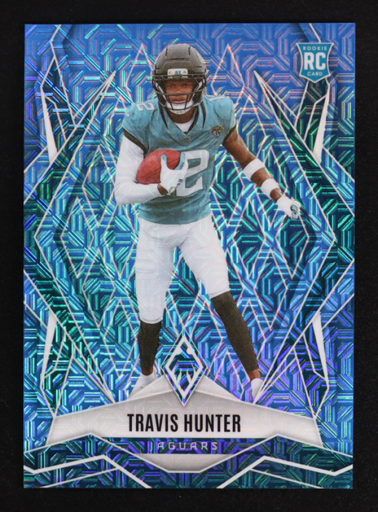 Travis Hunter 2025 Panini Phoenix Light Blue Mojo #157 RC #10/85