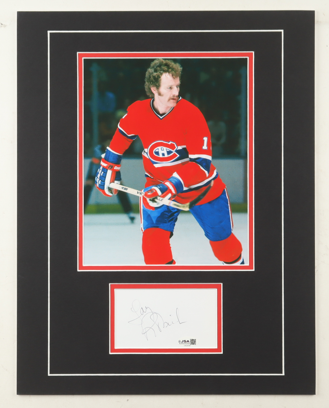 Larry Robinson Signed 14x18 Custom Matted Cut Display with Photo (JSA) at PristineAuction.com Larry Robinson Signed 14x18 Custom Matted Cut Display with Photo (JSA) at PristineAuction.com