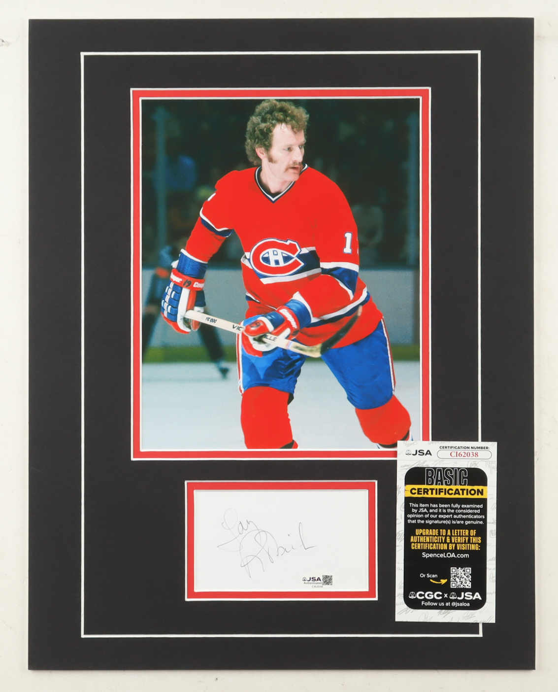 Larry Robinson Signed 14x18 Custom Matted Cut Display with Photo (JSA) at PristineAuction.com Larry Robinson Signed 14x18 Custom Matted Cut Display with Photo (JSA) at PristineAuction.com