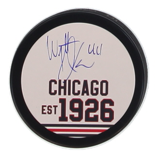 Wyatt Kaiser Signed Blackhawks Logo Hockey Puck (JSA) at PristineAuction.com Wyatt Kaiser Signed Blackhawks Logo Hockey Puck (JSA) at PristineAuction.com