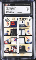 Ben Hess / Bryce Cunningham / Henry Lalane / Payton Tolle / Franklin Arias / Theo Gillen / Samuel Basallo / Trey Yesavage 2024 Leaf Trinity Fascin-8 Relics Black Foil #F8-5 #6/7 RC (CGC 9) at PristineAuction.com