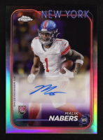 Malik Nabers 2024 Topps Chrome Rookie Autographs Refractors #RAMNA RC at PristineAuction.com