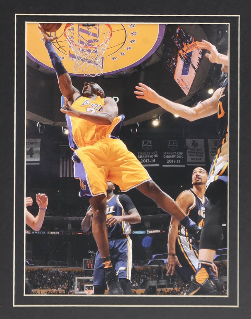 Kobe Bryant Custom Framed Jersey Display with (3) NBA Finals Pins at PristineAuction.com Kobe Bryant Custom Framed Jersey Display with (3) NBA Finals Pins at PristineAuction.com