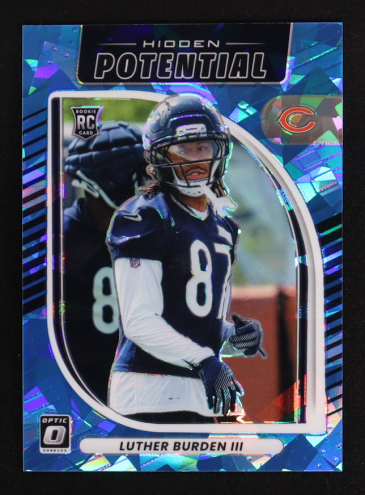 Luther Burden III 2025 Panini Donruss Optic Hidden Potential Ice #16 RC #32/55