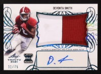 DeVonta Smith 2021 Leaf Trinity Patch Autographs Platinum Spectrum Player-Worn #PADS2 #31/75 RC at PristineAuction.com