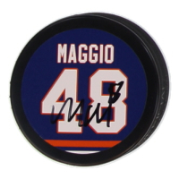 Matthew Maggio Signed Islanders Logo Hockey Puck (JSA) at PristineAuction.com