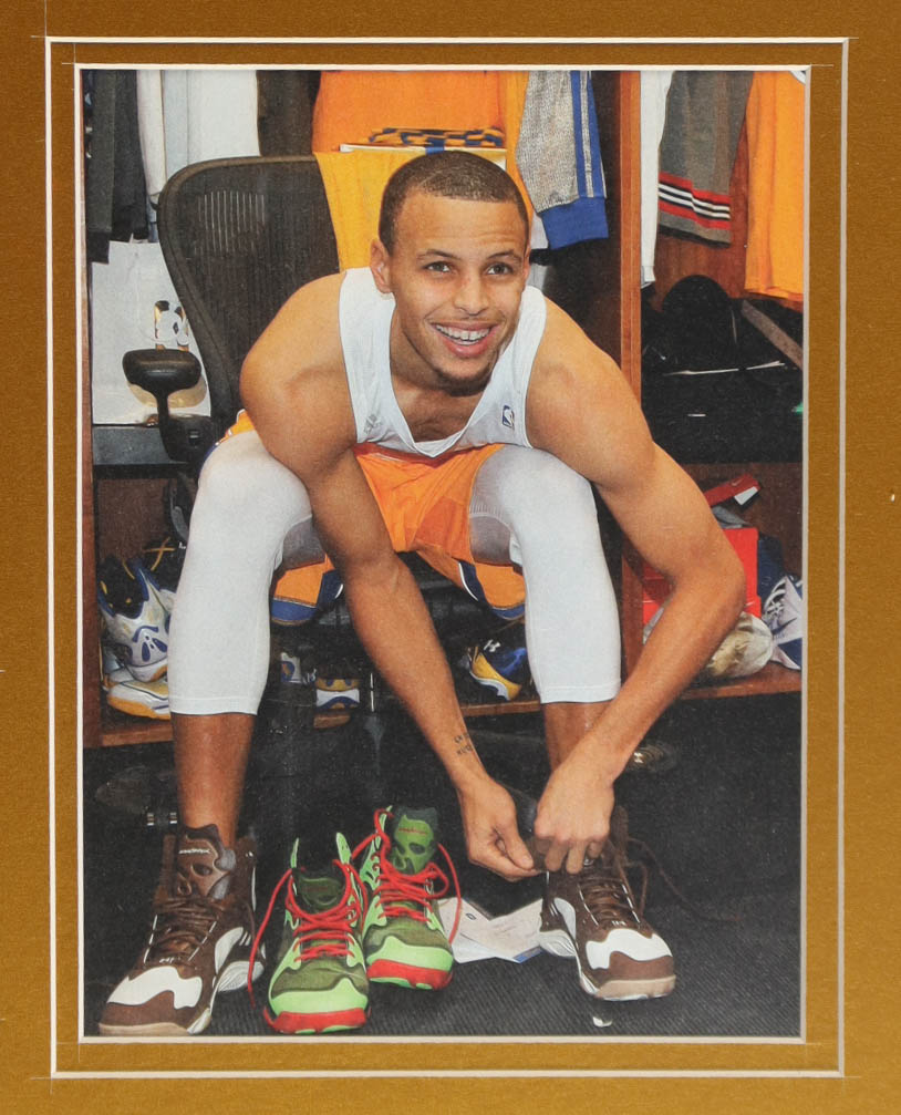 Stephen Curry Signed Custom Framed Jersey Display with (4) NBA Finals Champions Pins (JSA) at PristineAuction.com Stephen Curry Signed Custom Framed Jersey Display with (4) NBA Finals Champions Pins (JSA) at PristineAuction.com