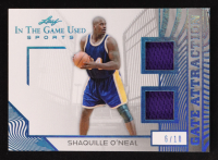 Shaquille O'Neal 2025 Leaf In The Game Used Gate Attraction Blue Dual Patch Game-Used #GA37 #6/10 at PristineAuction.com