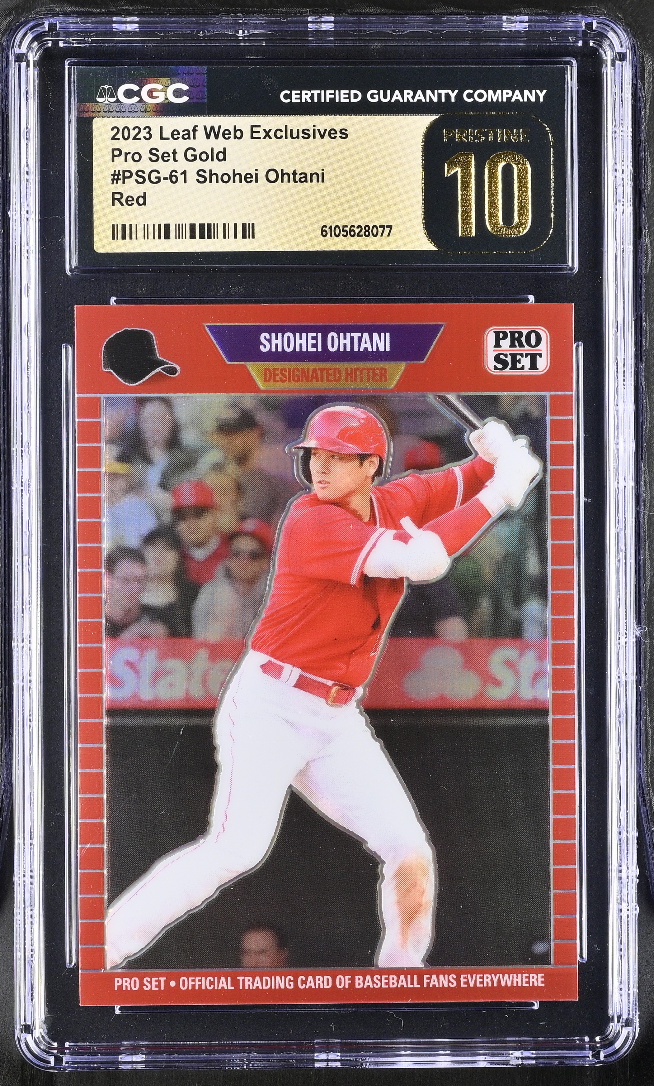 Shohei Ohtani 2023 Leaf Web Exclusives Pro Set Gold Red #PSG-61 #/89 (CGC 10 | Black Label) at PristineAuction.com Shohei Ohtani 2023 Leaf Web Exclusives Pro Set Gold Red #PSG-61 #/89 (CGC 10 | Black Label) at PristineAuction.com