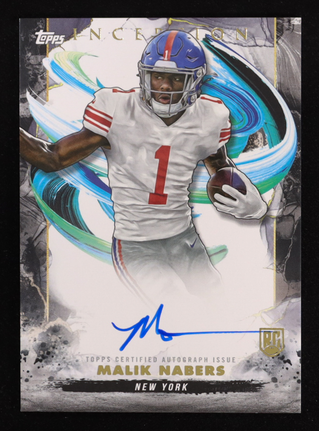 Malik Nabers 2024 Topps Inception Rookie Autographs #RAMN RC at PristineAuction.com Malik Nabers 2024 Topps Inception Rookie Autographs #RAMN RC at PristineAuction.com