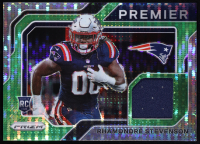 Rhamondre Stevenson 2021 Panini Prizm Premier Jerseys Neon Green Pulsar #29 RC at PristineAuction.com