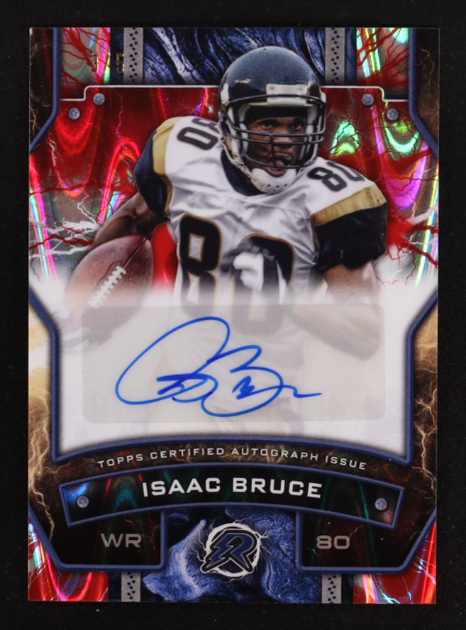 Isaac Bruce 2024 Topps Resurgence Resurgence Signatures Red Power Surge #RSIB #3/5 at PristineAuction.com Isaac Bruce 2024 Topps Resurgence Resurgence Signatures Red Power Surge #RSIB #3/5 at PristineAuction.com