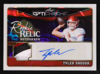 Tyler Shough 2025 Leaf Optichrome Rookie Relic Autographs Lava Red Player-Worn #BATS1 #2/2 RC at PristineAuction.com