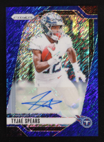 Tyjae Spears 2024 Panini Prizm Autographs Prizms Blue Shimmer #278 #12/25 at PristineAuction.com